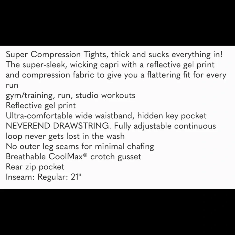 Athleta Sonar Reflective Gel Crop Leggings